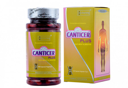 CANTICER PLUS, 120 cps. + GRATUIT la prima comandă cartea ”Ce mănânci ca să combați cancerul”