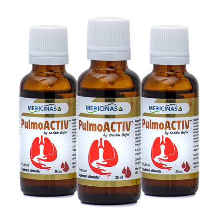 PulmoACTIV, 30ml - Pachet 3 luni
