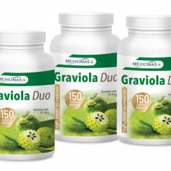 Graviola Duo - Pachet 3 luni + GRATUIT la prima comandă cartea ”Ce mănânci ca să combați cancerul”