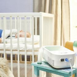 Nebulizator DuoBaby - aparat aerosoli cu aspirator nazal, 2-in-1
