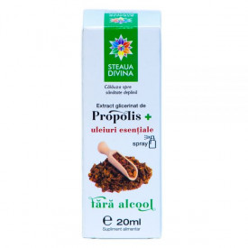 STEAUA DIVINA PROPOLIS CU ULEIURI ESENTIALE EXTRACT GLICERINAT 20ML