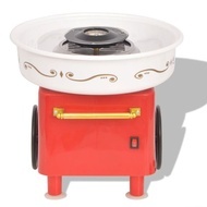 vidaXL Mașină vată de zahăr cu roți, 480 W, roșie