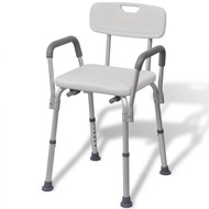 vidaXL Scaun pentru duș din aluminiu, Alb