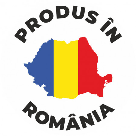 Etichete personalizate Produs in Romania, 100 buc, PVC, rezistente la apa