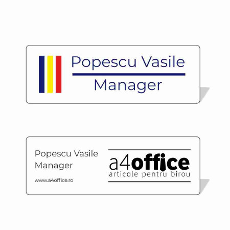 Ecuson personalizat printat UV color 75x25mm