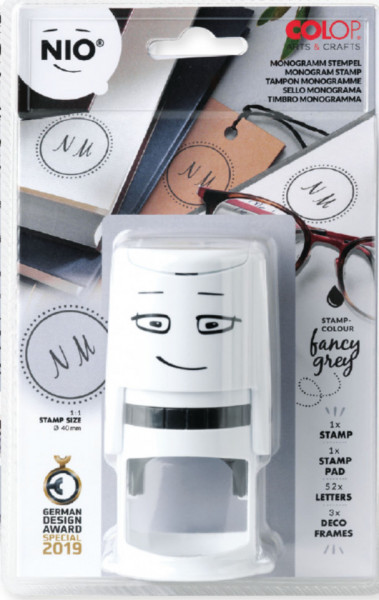 Set NIO Monogram - Stampila Rotunda R40 cu litere