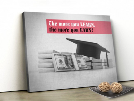 Tablou canvas motivational - The More You Learn