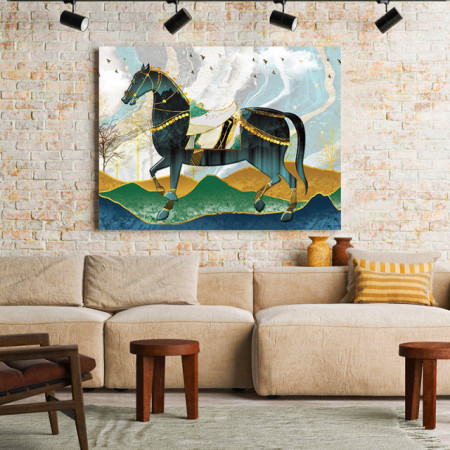 Tablou Canvas Magical Golden Horse