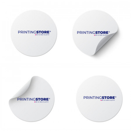 Eticheta personalizata cu logo sau text la alegere, rotunde - 500buc/set