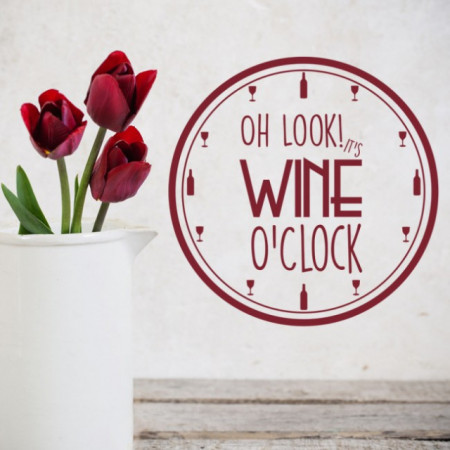 Sticker Wine O'Clock