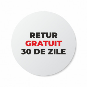 Etichete personalizate RETUR GRATUIT, 100 buc, PVC, rezistente la apa