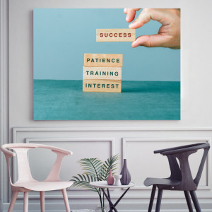 Tablou motivational - Success (bricks)