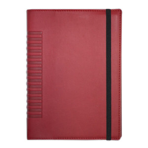 Agendă de lux Cometa Roșu cu elastic negru, 17 x 24 cm