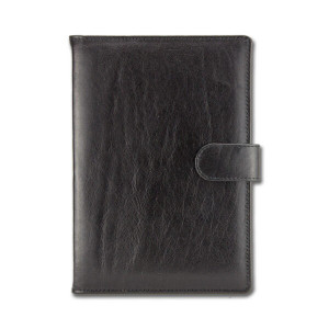 Agendă din piele Kenya Nero, 15 x 21 cm