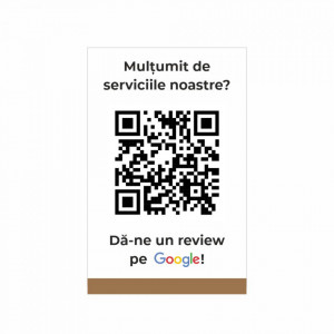 Recenzie scanabila cu QR Cod - google