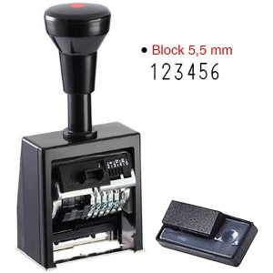 Stampile tip numarator, B6K, 6 cifre, Reiner
