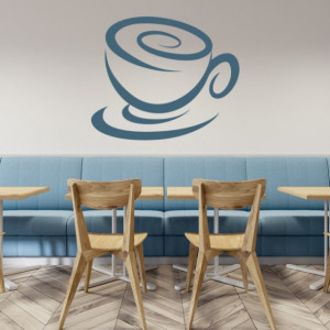 Sticker Swirl Coffee Cup Food Drink