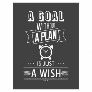 Tablou motivational - A goal without a plan