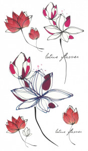 Tatuaj temporar -lotus flower- 17x10cm