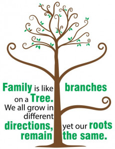 Sticker si canvas - Family is like Branches