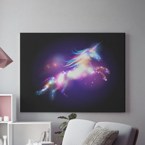 Tablou Canvas Unicorn de lumina