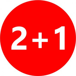 Etichete personalizate cu 2+1, 100 buc, PVC, rezistente la apa