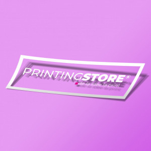 Etichete personalizate cu alb, 100 buc, PVC, rezistente la apa