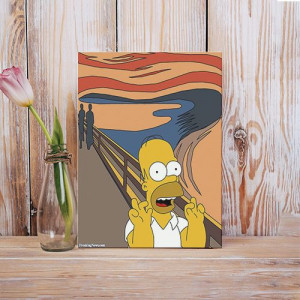 Tablou Canvas The Scream - Homer