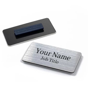 Ecuson personalizat gravat cu nume si/sau logo 7x3cm, auriu