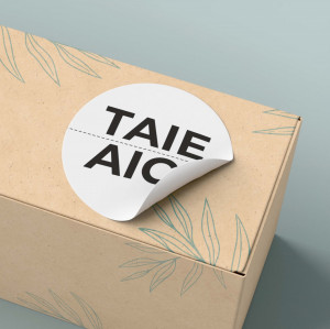 Etichete personalizate Taie Aici, 100 buc, PVC, rezistente la apa