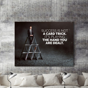 Tablou motivational - Success is not a card trick