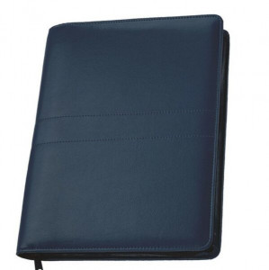 Agendă de lux cu fermoar Lore Blu, 17 x 24 cm