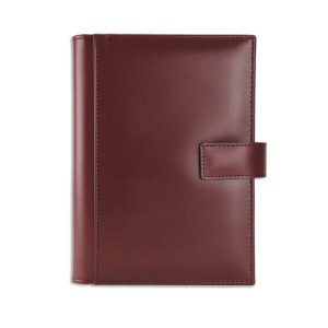 Agendă din piele Apollo Bordo, 15 x 21 cm