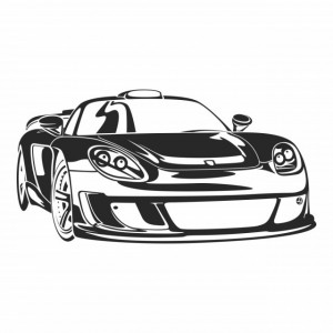 Sticker Porsche Carrera Car