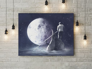 Tablou Canvas Navigand catre luna
