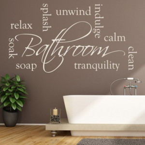 Bathroom Words Relax Soak