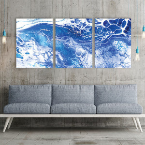 Set 3 tablouri - Ocean foam
