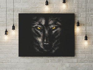 Tablou Canvas Black Dog