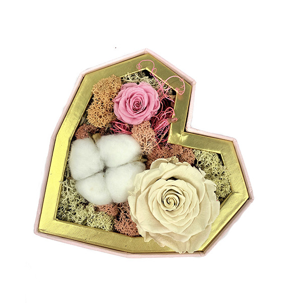 Aranjament Floral Special cu flori criogenate pe pat de muschi cret si licheni naturali stabilizati (Tip Aranjament: Special1) - 2 | YEO