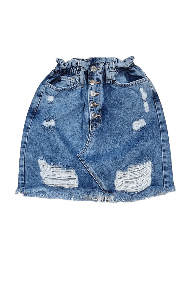 Fusta Cindy din denim cu talie inalta (Selecteaza Marime: 40)