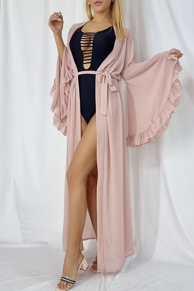 Cardigan de plaja Distinct roze (Selecteaza Marime: Universala)