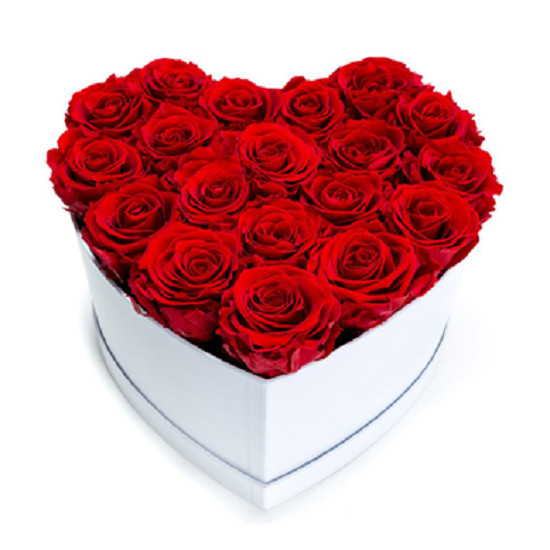 Aranjament floral inima cu trandafiri de sapun Special S (Culoare: Lila)
