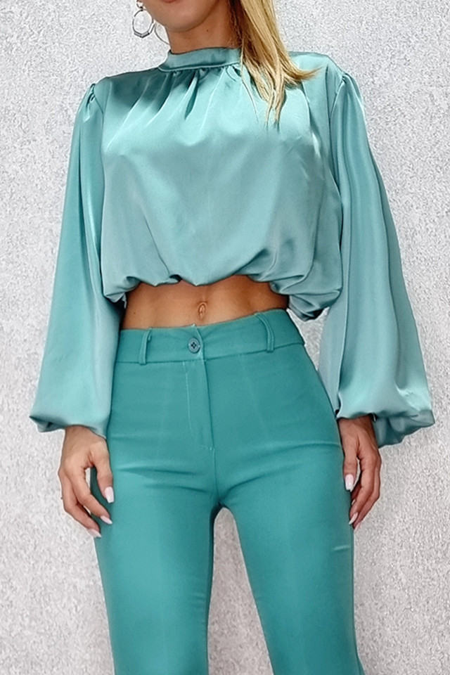 Camasa scurta Sublime Chic turquoise (Selecteaza Marime: Universala)