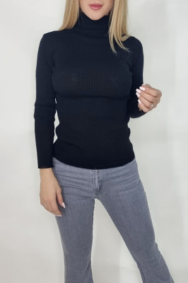 Bluza Olive cu guler rulat, Negru