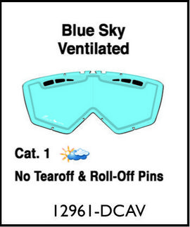 ARIETE - LENTILE - DOUBLE CYLINDRICAL LIGHT BLUE VENTILATED