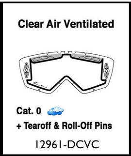 ARIETE - LENTILE - DOUBLE CYLINDRICAL CLEAR VENTILATED WITH CLIPS