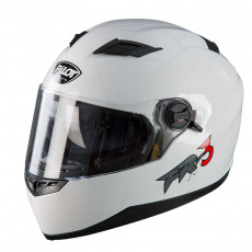 PILOT - Casca Full-face FR3 (cu ochelari soare) - alb, XS
