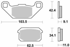 SBS - PLACUTE FRANA OFFROAD SINTER - 848SI
