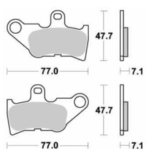 SBS - PLACUTE FRANA SCOOTER CERAMIC - 165HF = 764HF