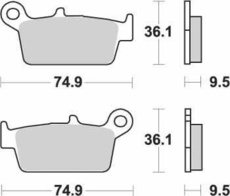 SBS - PLACUTE FRANA SCOOTER CERAMIC - 144HF = 604HF